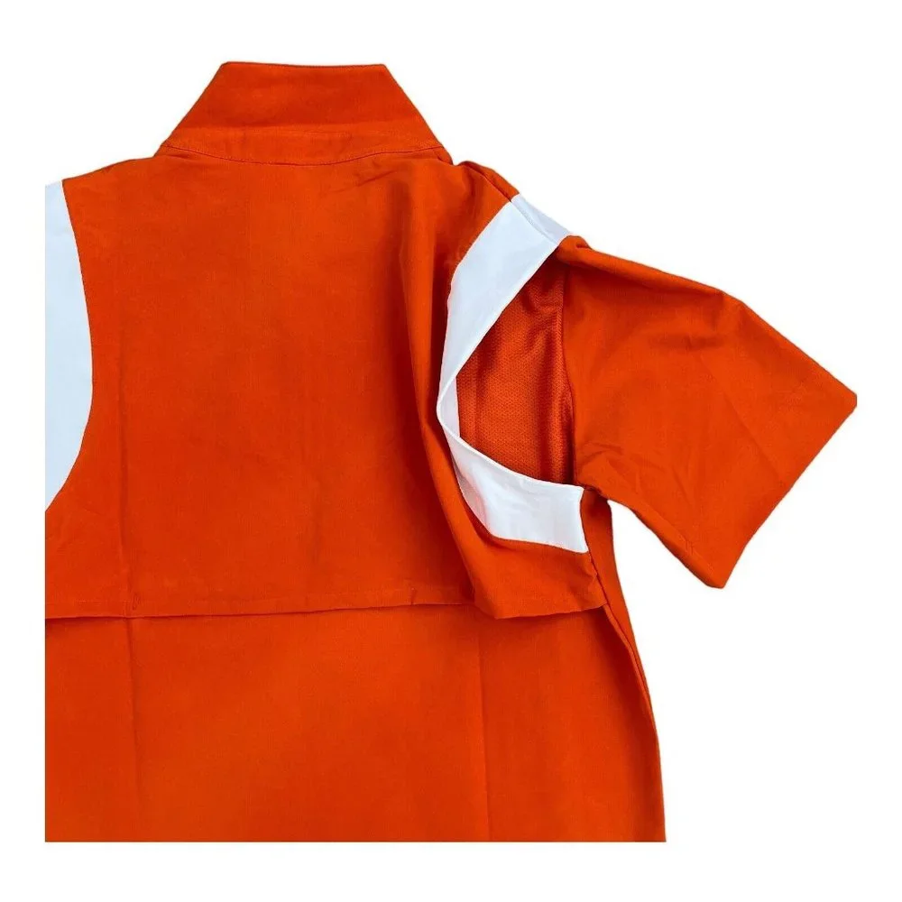 Clemson Tigers Nike On-Field Short Sleeve 1/4 Zip Coach Jacket Orange Size S NWT